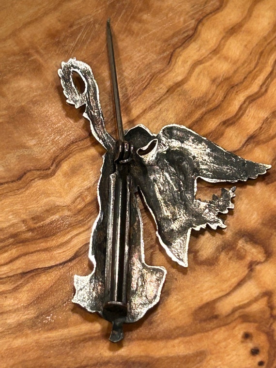 Stunning Sterling Silver Angel with Palm Frond & … - image 5
