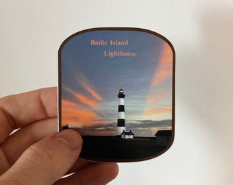 Bodie Island Lighthouse Sticker | Outer Banks Lighthouse Sticker | Water-Resistant Vinyl Sticker