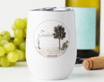 Snowbird Wine Tumbler | Stainless Steel Wine Tumbler | Snowbird Gifts | Wine Tumbler