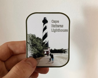 Cape Hatteras Lighthouse Sticker | Outer Banks Lighthouse Sticker | Water-Resistant Vinyl Sticker
