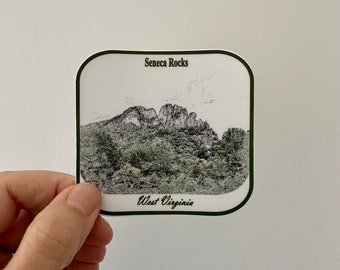 Seneca Rocks WV Sticker | WV Sticker | Monongahela National Forest Sticker | Water-Resistant Vinyl Sticker