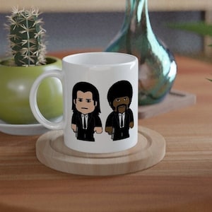 Pulp Fiction coffee mug - Ceramic cup - Morning coffee cup - printed on both sides
