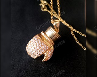 Boxing Glove Pendant 14k - Etsy