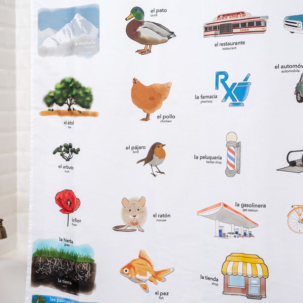 Kids Shower Curtain Etsy