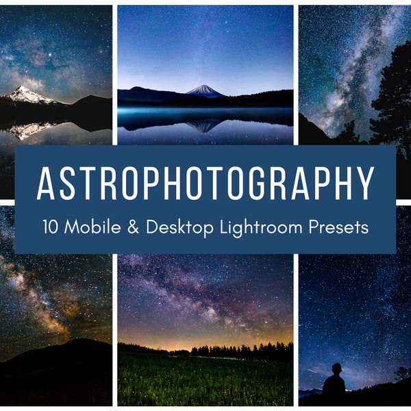 10 Astrofotografie Lightroom Presets für Mobile & Desktop | Astrofotografie Filter, Nachthimmel Preset, Sternen Foto Filter