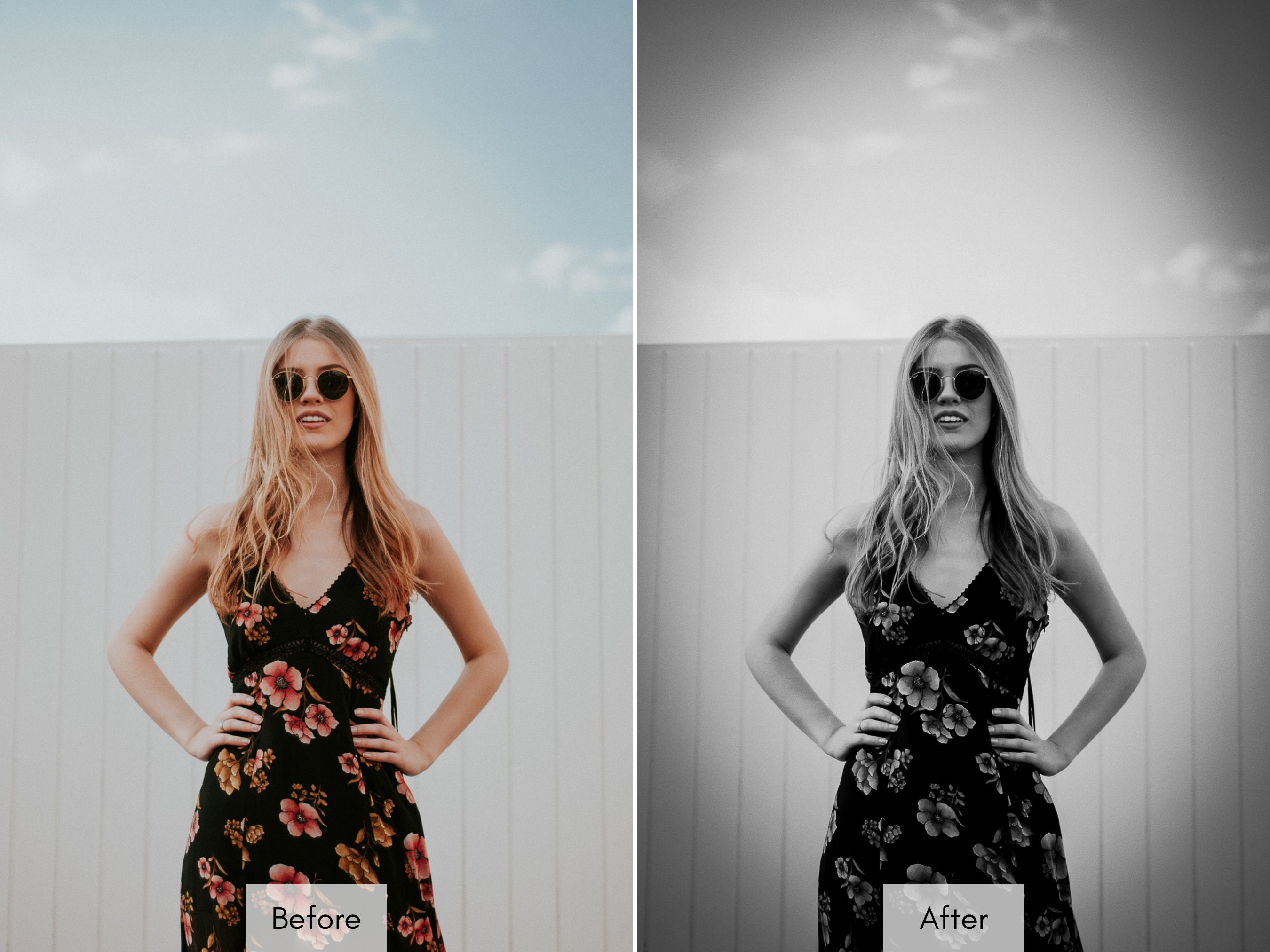 10 Black & White Lightroom Presets Mobile and Desktop Monochrome