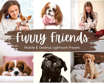 5 Pet Lightroom Presets, Mobile & Desktop, Pet Lovers, Dog Photo Filter, Cat Photo Presets, Animal Photo filters