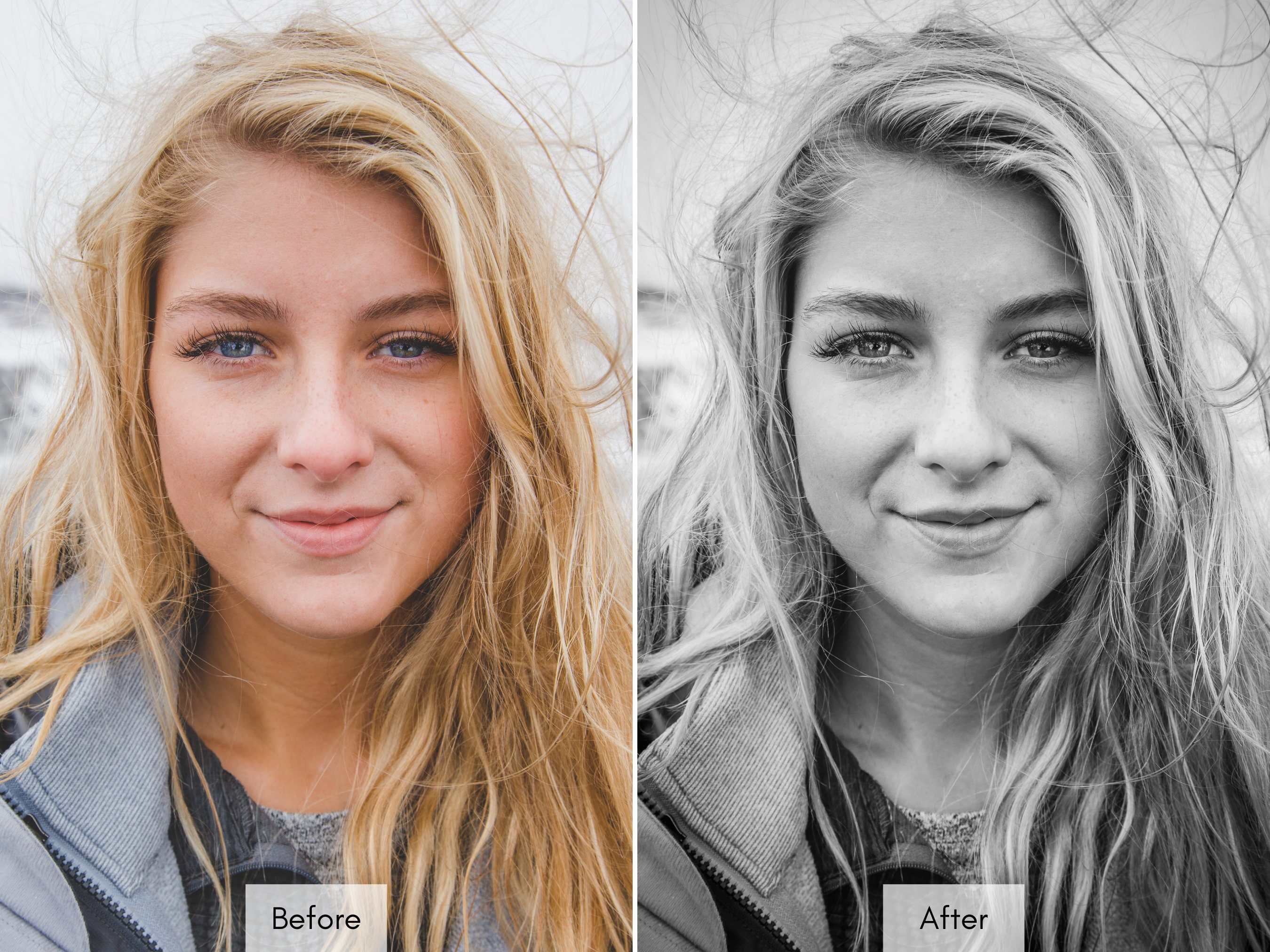 10 Black & White Lightroom Presets Mobile and Desktop Monochrome