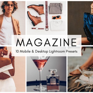10 Editorial Presets for Lightroom Mobile & Desktop, Magazine Presets, Vogue Presets, Fashion Photo Filters