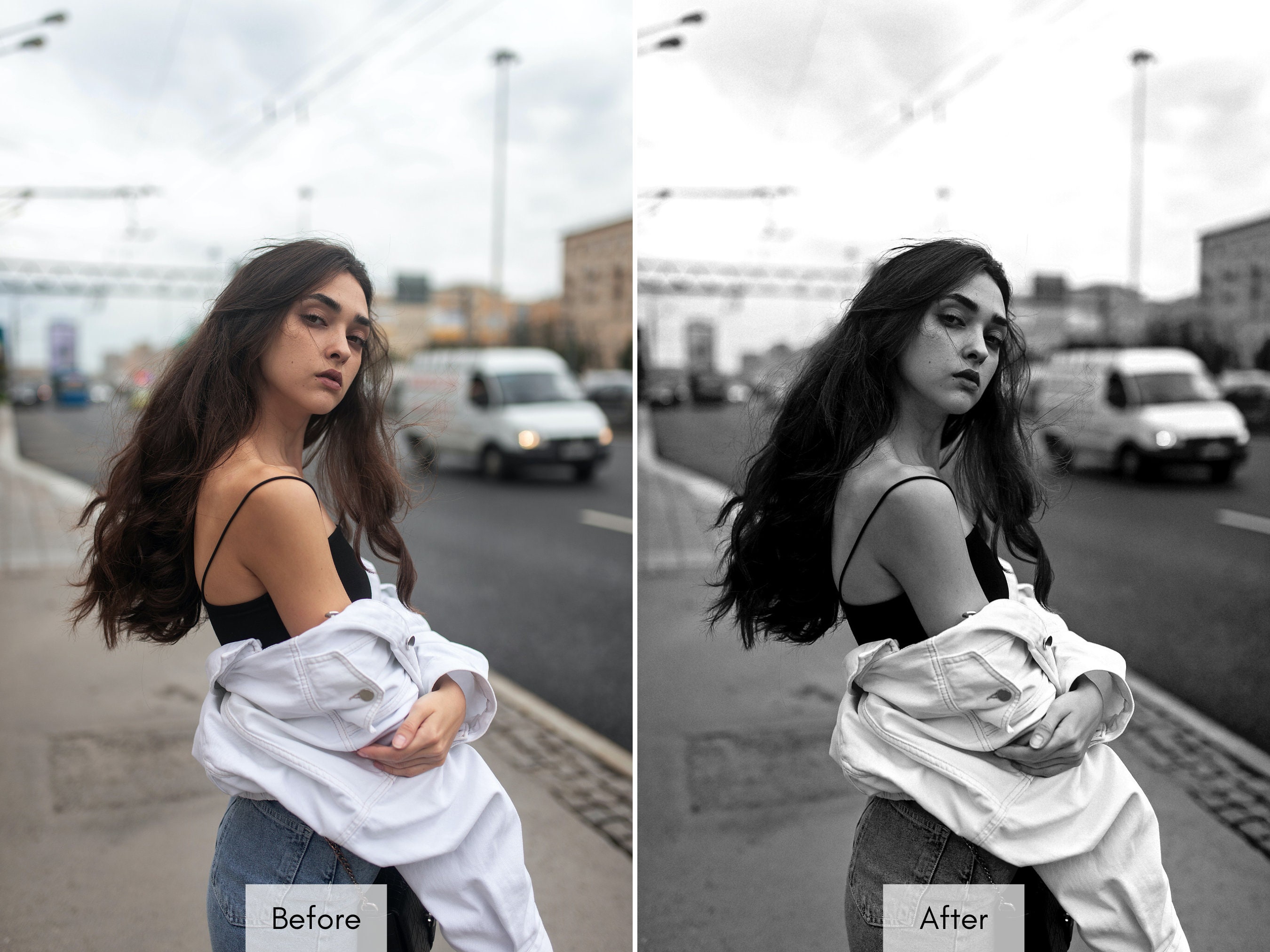 10 Black & White Lightroom Presets Mobile and Desktop Monochrome