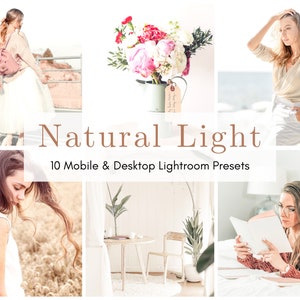 10 Bright Lightroom Presets for Desktop & Mobile | Natural Light, Bright and Airy Presets, Photo Filters for Instagram