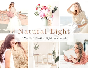 10 Bright Lightroom Presets for Desktop & Mobile | Natural Light, Bright and Airy Presets, Photo Filters for Instagram