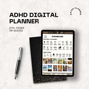 ADHD Planner, Digital Planner, ADHD Guides, Worksheets
