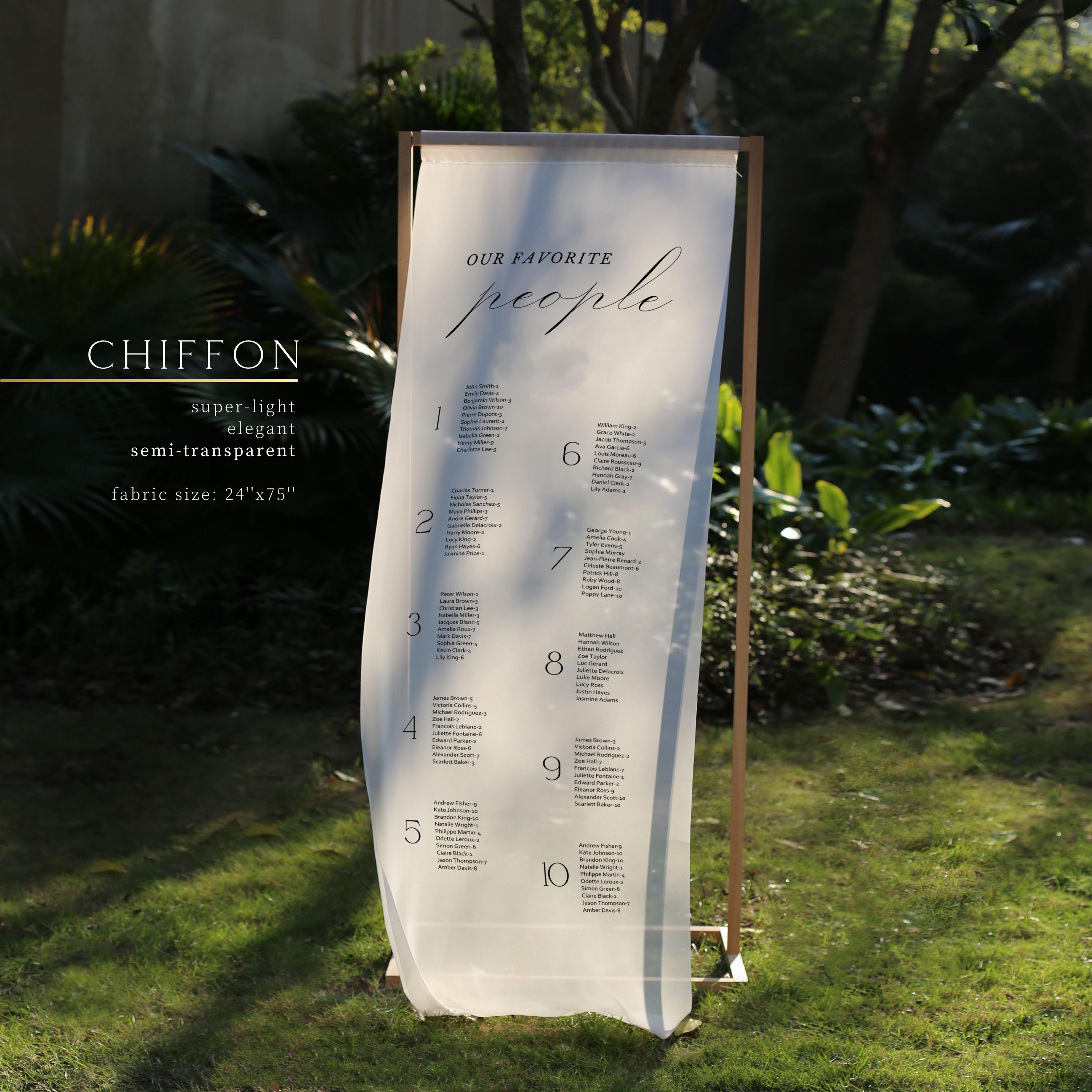 Fabric Seating Chart With Wood Stand: Minimalist Wedding, Engagement ...