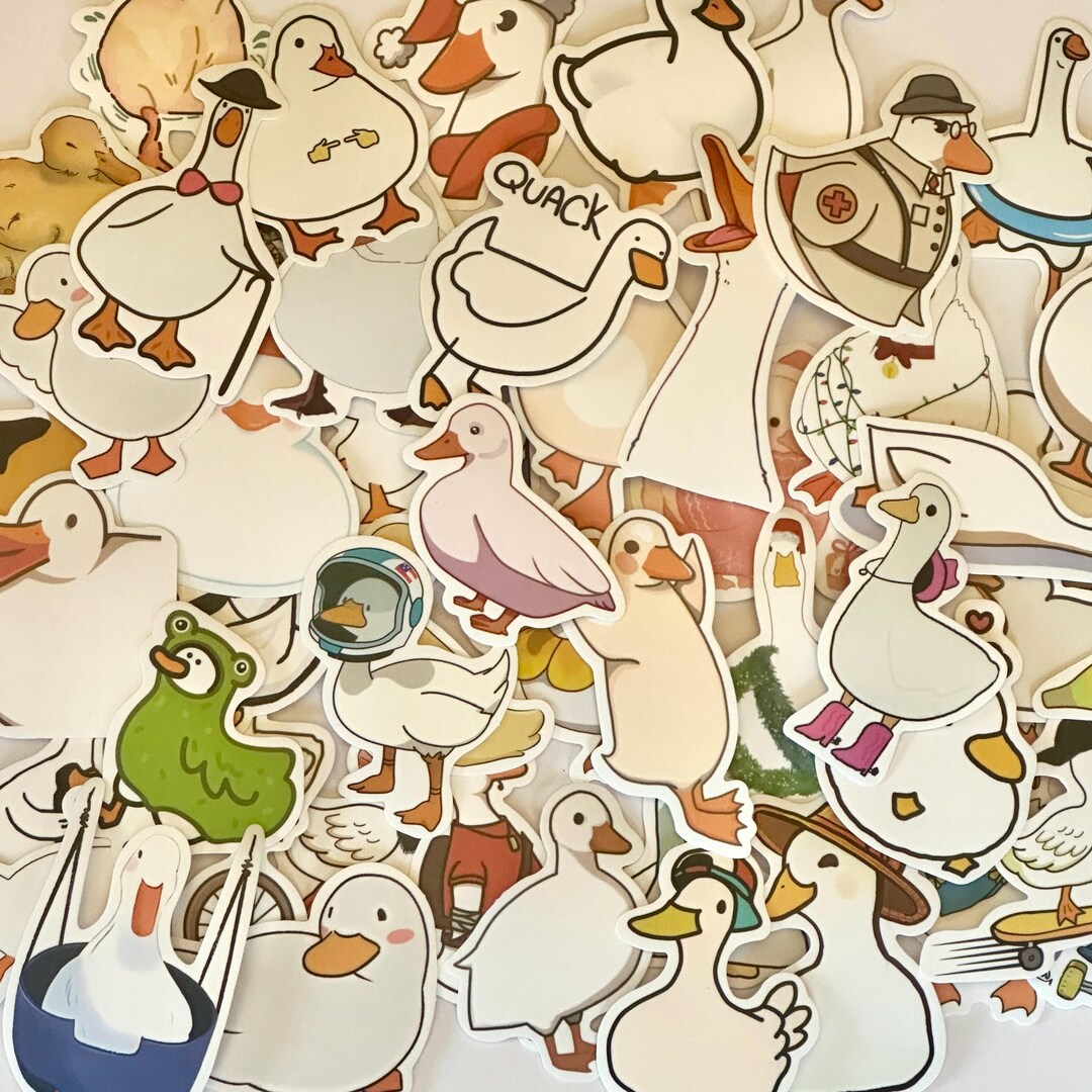 5 PCS Matte Duck Sticker Pack, Lake Water Bottle Laptop Scrapbook ...