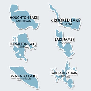 Any Lake Shape Stickers