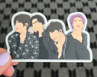 BTS Dimple Vocal Line Sticker - Taehyung V Jungkook Jimin Seokjin Jin 5th Muster Waterproof Vinyl Laptop Water Bottle Phone Case KPOP