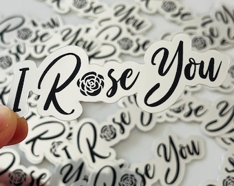 The Rose Mirror Sticker I Rose You Black Roses Fan Koreaanse KPOP Indie Rock Alt Pop Band Vinyl Waterfles Telefoon Laptop