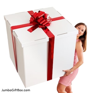 Boîte cadeau géante - La boîte cadeau surprise de 28 x 28 x 28 pouces/boîte surdimensionnée révélant le genre.
