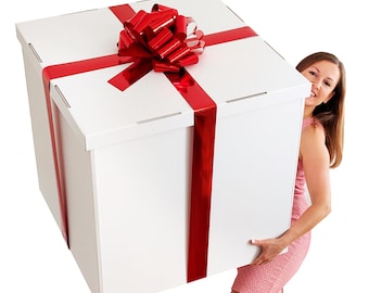 Boîte cadeau géante - La boîte cadeau surprise de 28 x 28 x 28 pouces/boîte surdimensionnée révélant le genre.