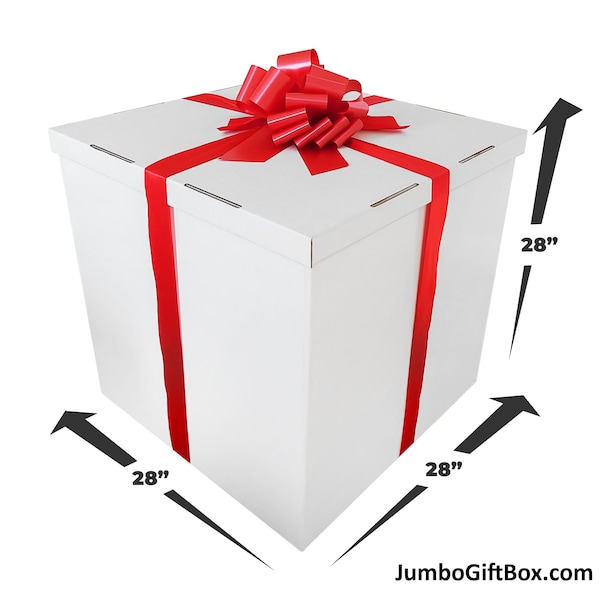 Jumbo Gift Box - The 28x28x28 inch big gift box / oversized gender reveal box.