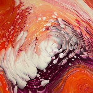 Acrylic Pour Painting On Canvas/Fluid Art Painting/Abstract Painting/Cloud Pour Painting/Contemporary Painting/Pour Art/12 x 12
