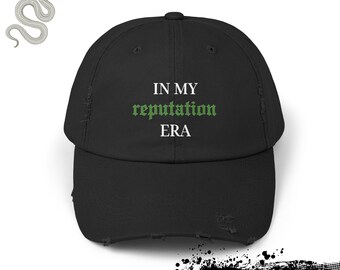 In My Reputation Era Baseball Cap, Reputation Era Gift, Distressed Unisex Baseball Hat, Reputation Era Dad Hat, Reputation Swiftie Dad Hat