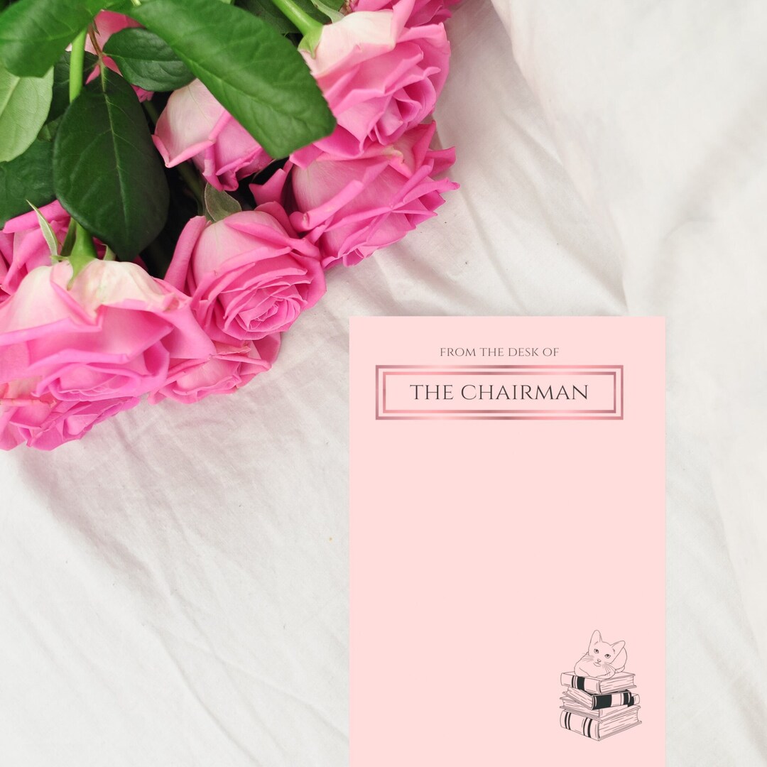 Pink the Chairman Post-it® Note Pad With Book Cat, the Chairman TTPD ...