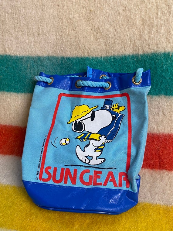 Vintage Peanuts Snoopy Canvas Beach Bag ‘Sun Gear… - image 2