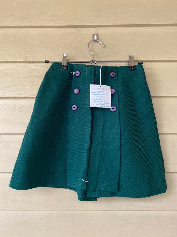 Vintage Ladies Skort 1960s New Old Stock Forest G… - image 4