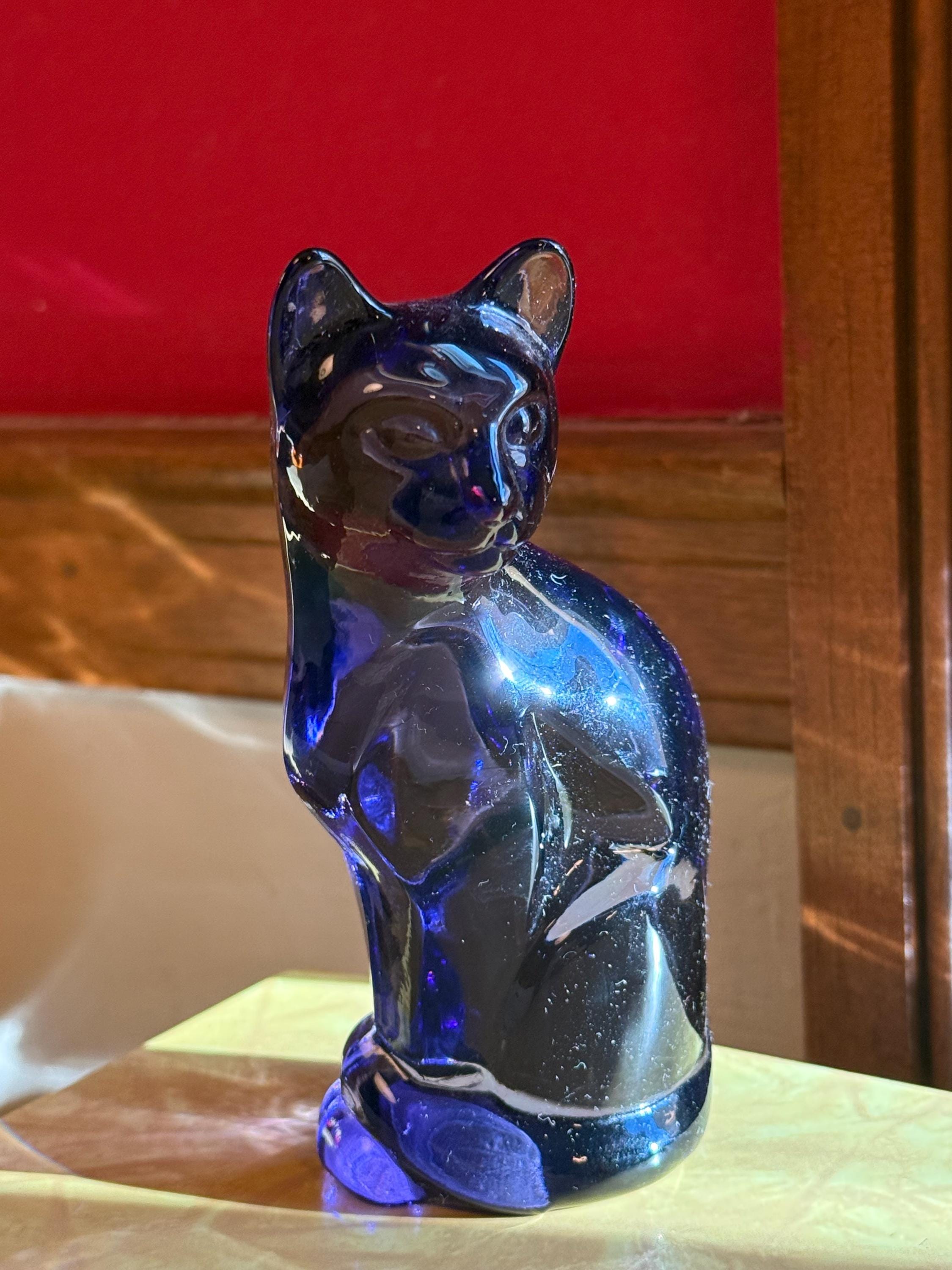 Fenton Glass Cat Purple - Etsy