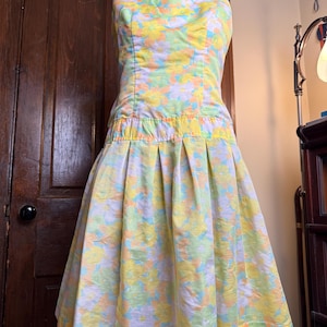 Vintage 1960s Spring Pastel Dress Mod