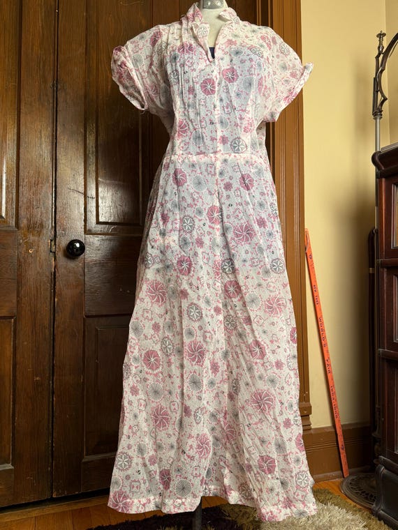 Vintage Mid Century Sheer Dress Mid Century Clothing 1960s