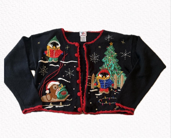 Christmas Nutcracker brand button up cardigan- wo… - image 1