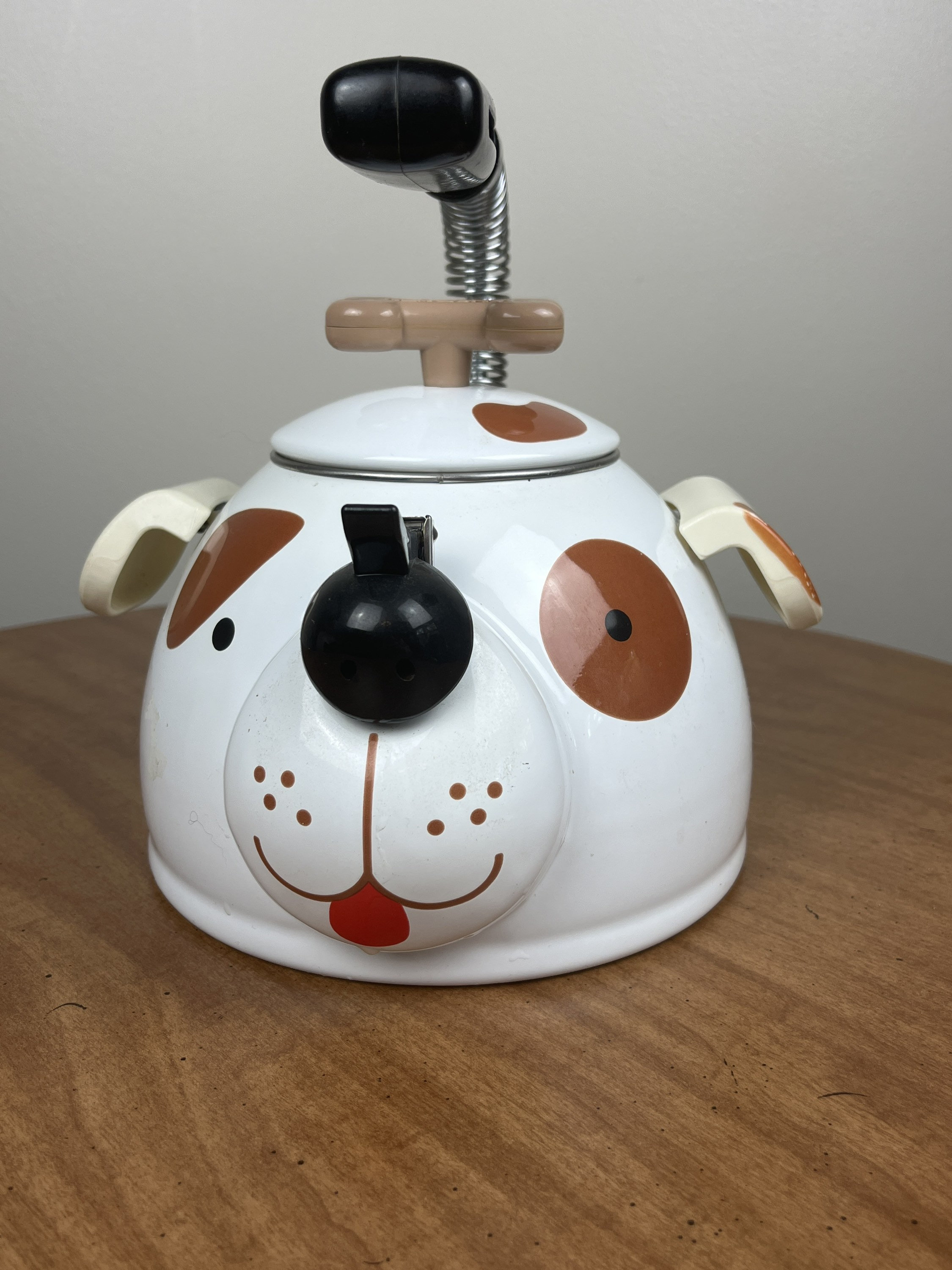 Vintage Kamenstein puppy dog whistling tea kettle