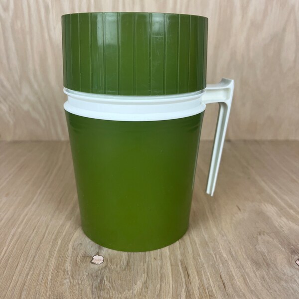 1970s Vintage Thermos King Seeley Model 7002 Insulated Avocado  Green 10 Oz Hot/Cold