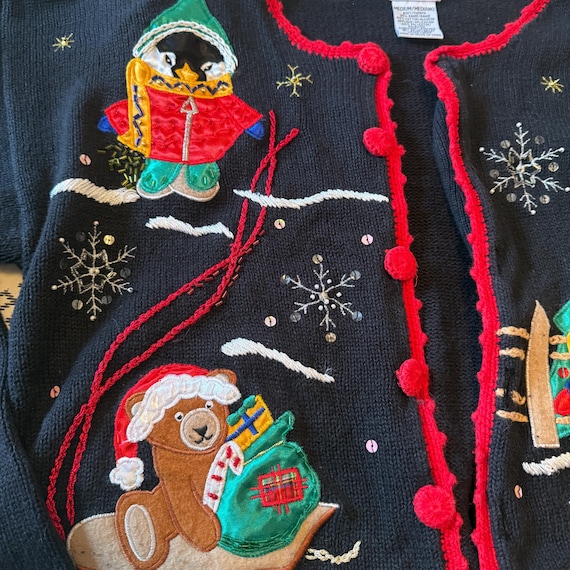 Christmas Nutcracker brand button up cardigan- wo… - image 3