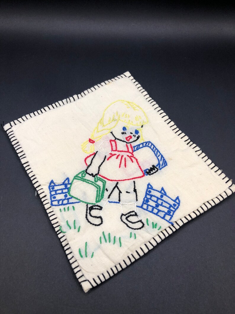 Vintage Embroidered Quilt Blocks Etsy