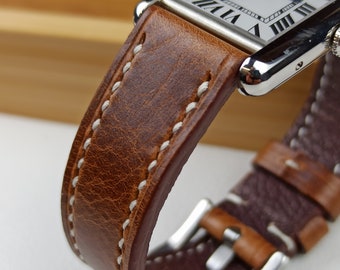 Handgemachtes Premium Horween Leder Uhrenarmband aus den Niederlanden alle Größen