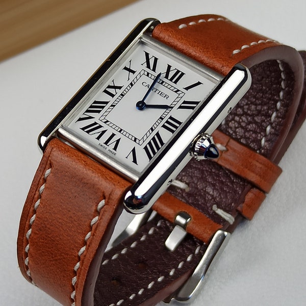 Handmade Premium Horween leather watch strap made in the Netherlands all sizes