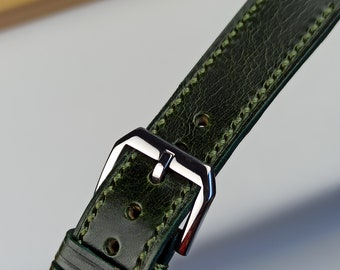 Handgefertigtes Premium Leder Uhrenarmband aus den Niederlanden alle Größen