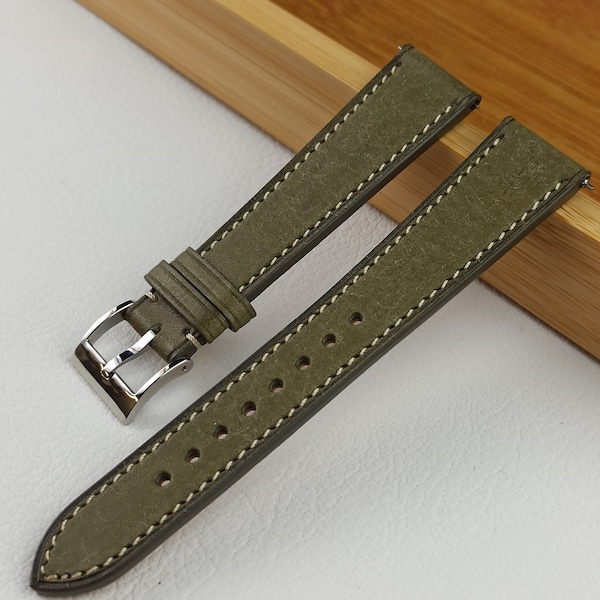 Premium Italian Calf leather handmade watch strap band quick release available in 18mm 19mm 20mm 21mm 22mm discounted