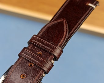 Handgefertigtes Premium Leder Uhrenarmband aus den Niederlanden alle Größen