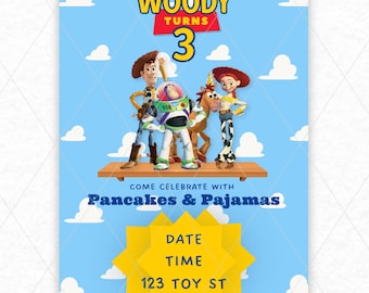 Toy Story Theme Editable Birthday Invitation | Digital Download | Customizable Canva Template | 5 x 7 |