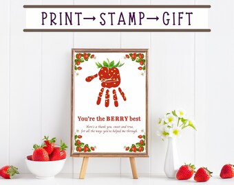 Teacher Appreciation Printable: Strawberry Thank You Poem (Digital Download)