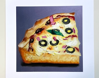Paper Print Of Pizza Painting