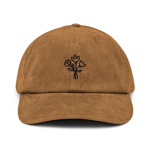 Corduroy Embroidered Hat