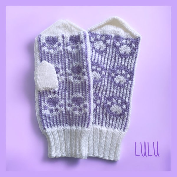 Lulu mittens, knitting pattern