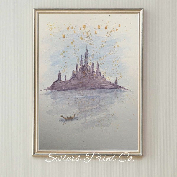 Digital Art Print | Original Hand Painted | Fairytale | Rapunzel Art