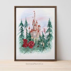 Beauty And The Beast Art Print | Original Watercolor Print